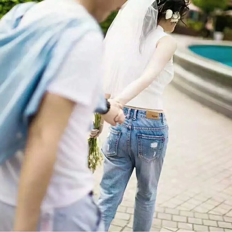 复古街拍婚纱照
