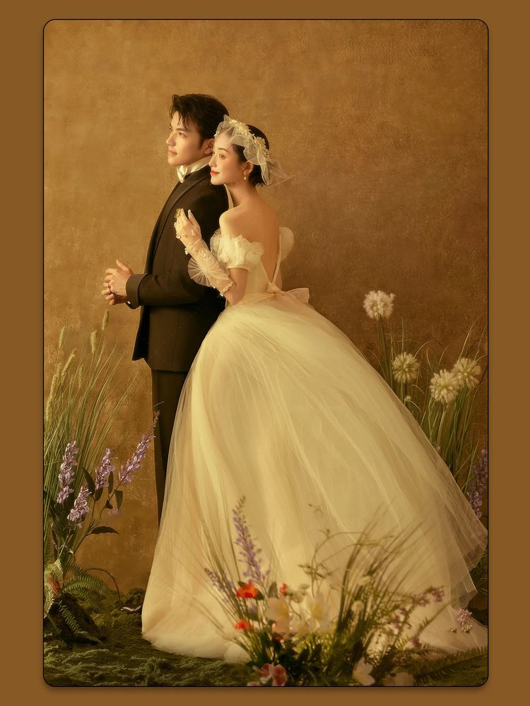 法式婚纱照 复古婚纱照