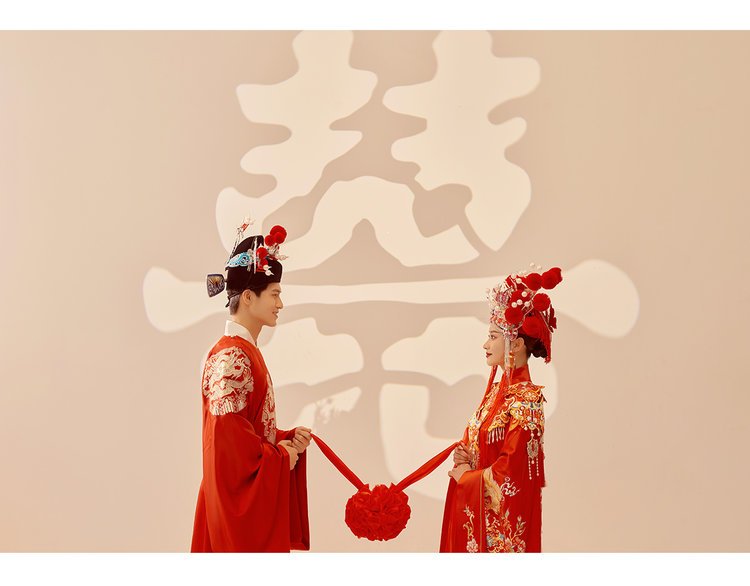 从囍新中式古装汉服婚纱照,国潮风尽显女神气质