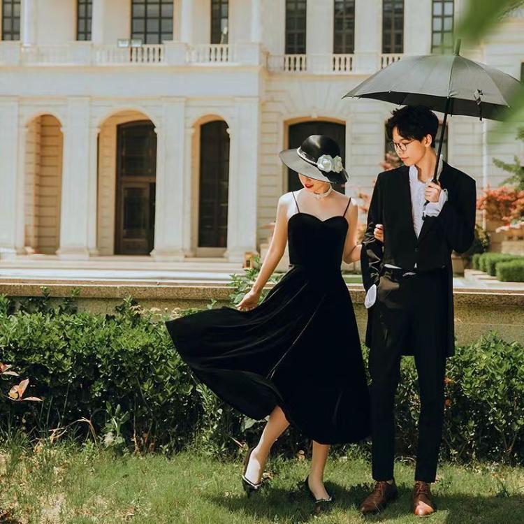 蔚蓝婚纱摄影工作室--复古赫本风婚纱照 欧式城堡婚纱照