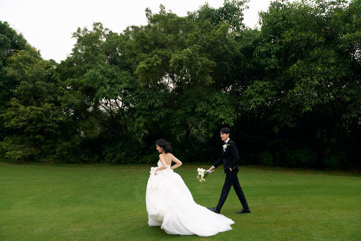 清新自然治愈草坪婚纱照·珠海克拉星座