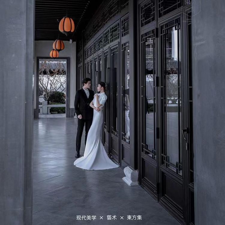 日照婚纱摄影推荐,民国园林风格旗袍婚纱照