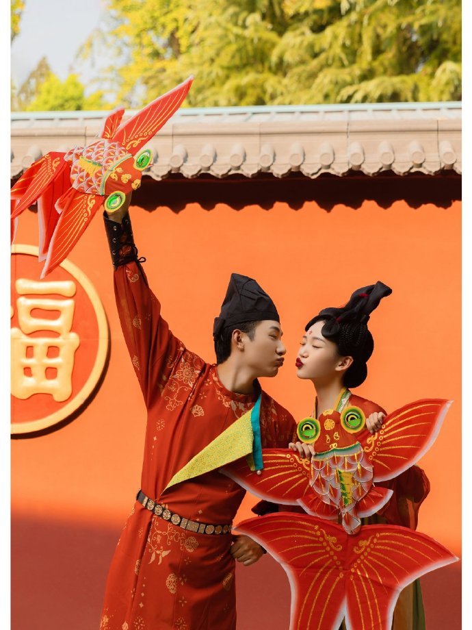 南通婚紗攝影,俏皮漢服婚紗照