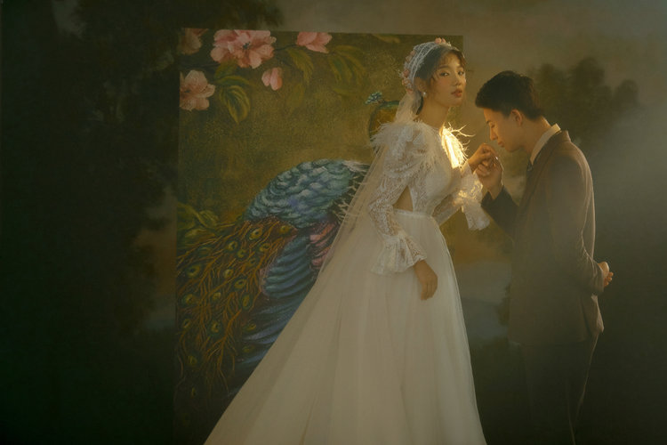复古油画系列婚纱照