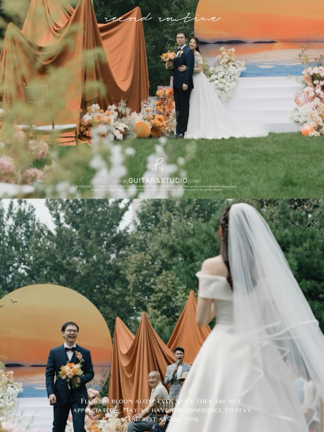 慕夏风格草坪暖色系婚礼，打造浪漫与自然的氛围