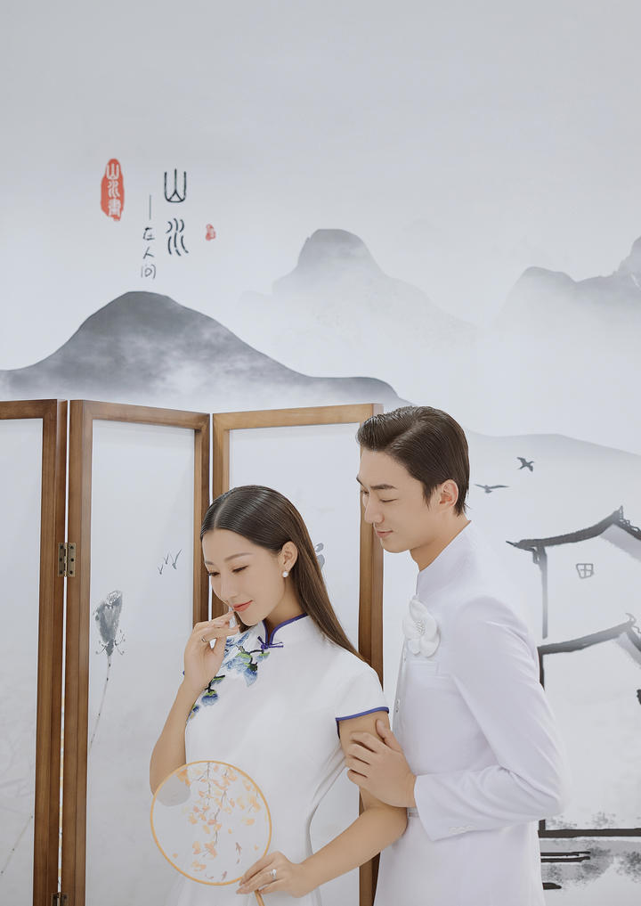 国风工笔画婚纱照-台北新娘摄影