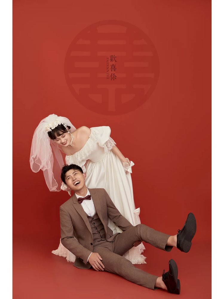 拍了组轻复古喜嫁婚纱照