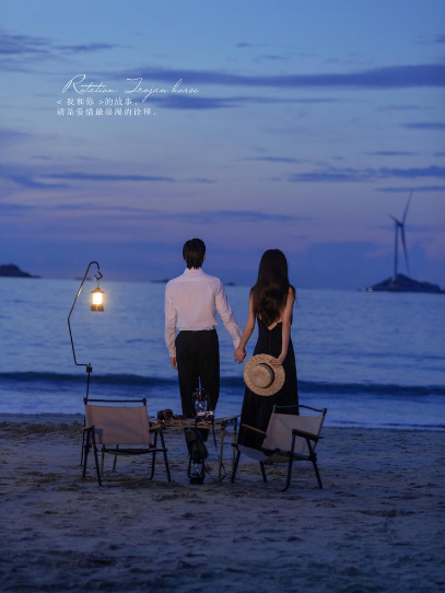 夜景烟花婚纱照 氛围感婚纱摄影