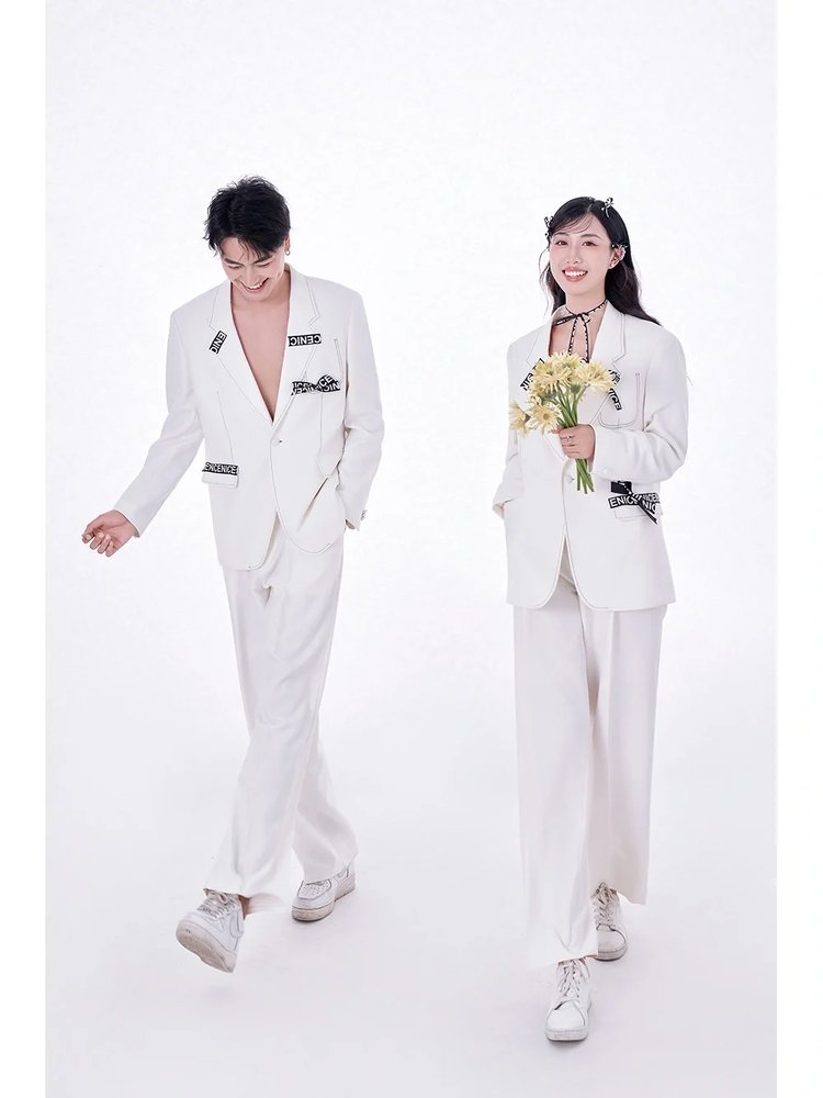 西装婚纱照,明星时尚大片既视感