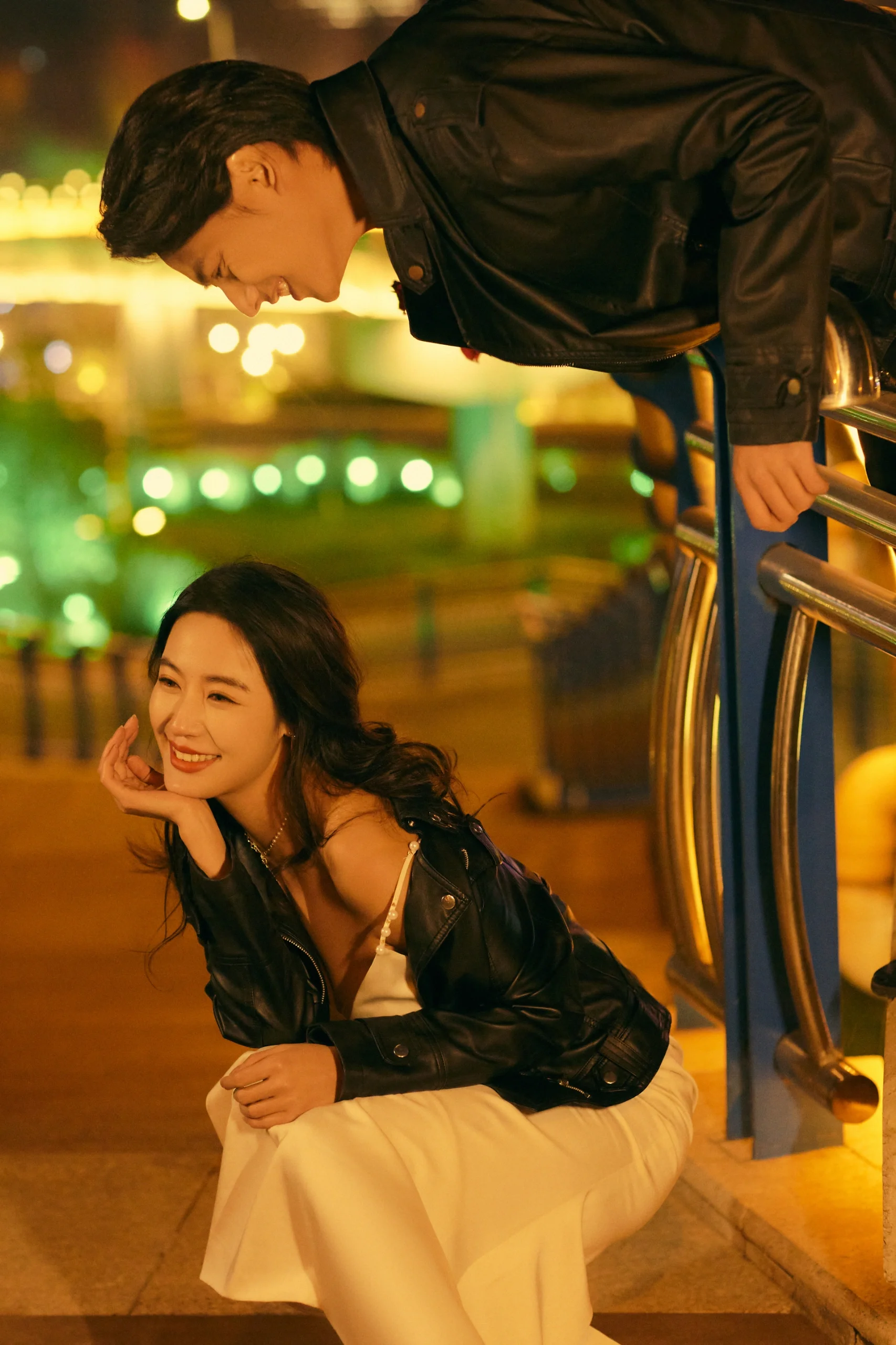 夜景婚纱照 浪漫神秘夜景港风情绪大片
