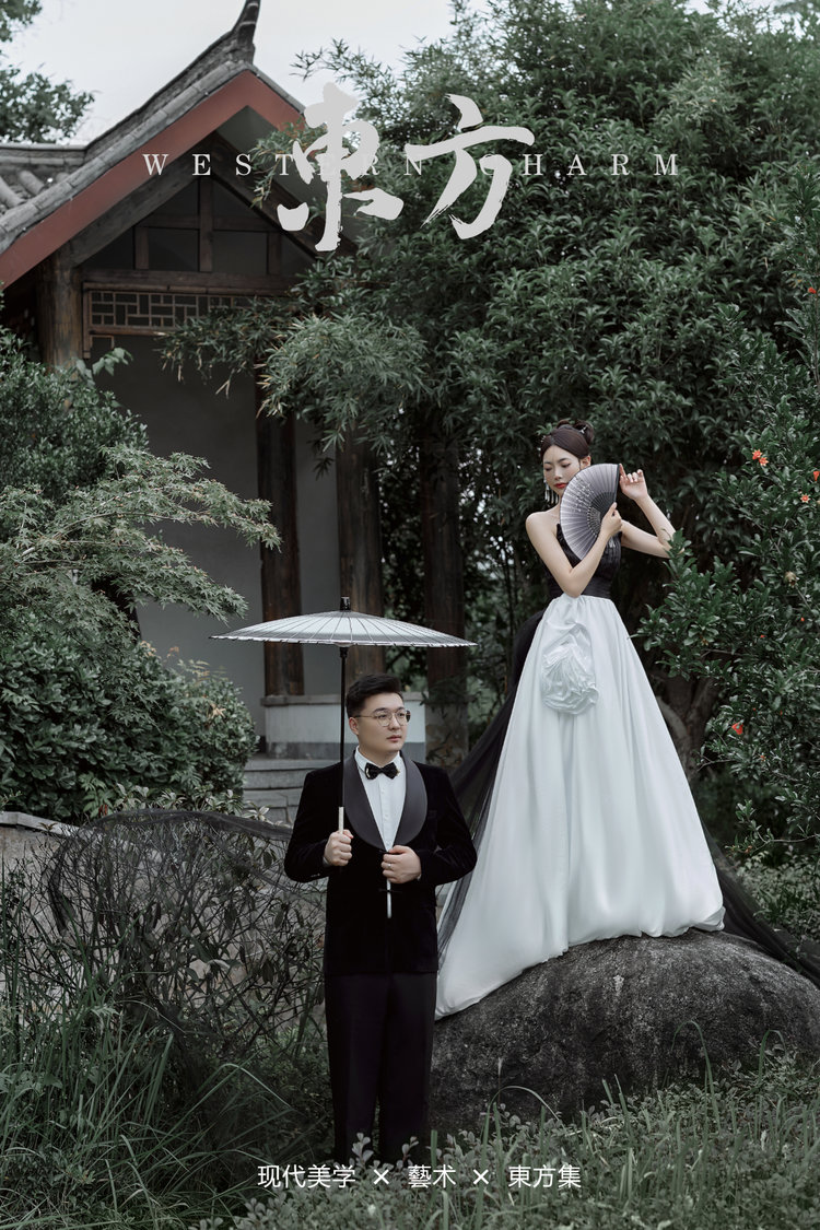 新中式园林婚纱照
