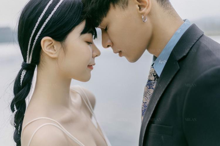 米兰新娘婚纱摄影-海边纪事婚纱照 上海海景婚纱照