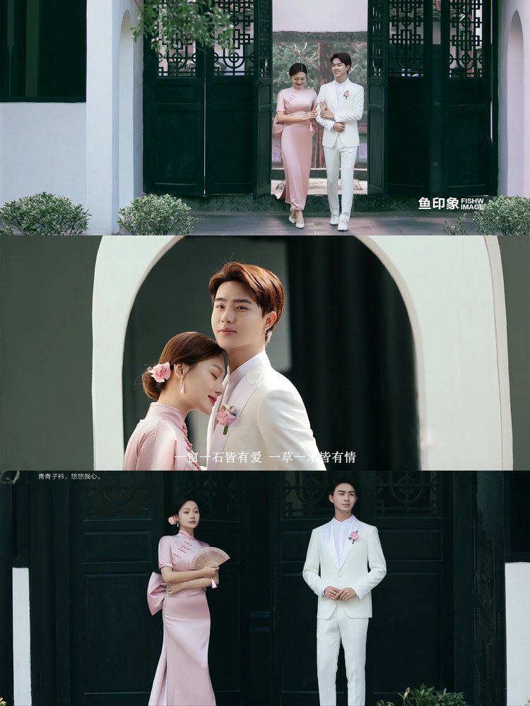 怎么能不心动呢 这可是新中式园林婚纱照啊