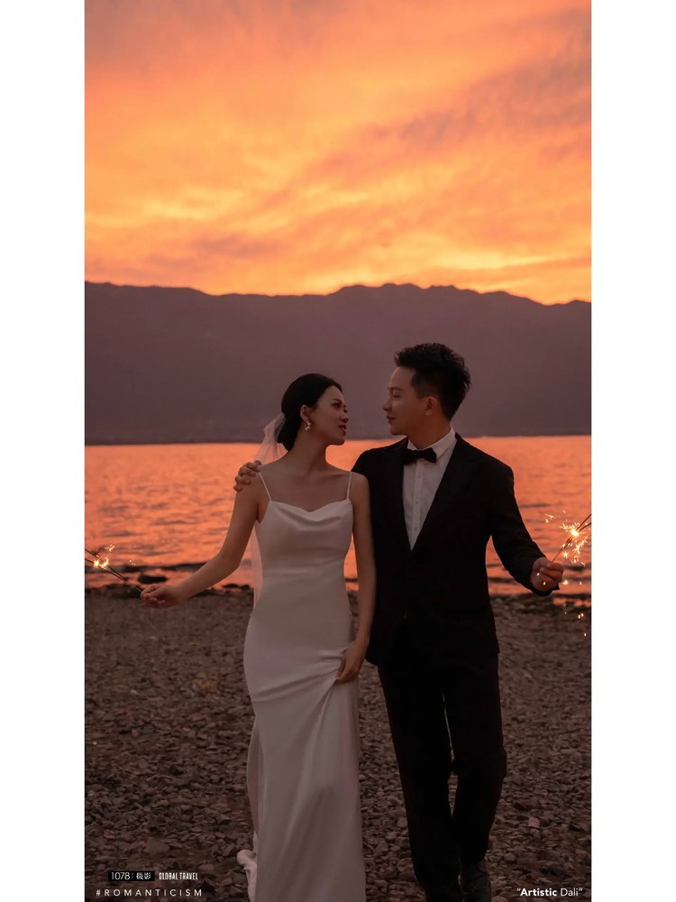 想将世上所有浪漫 浪漫夕阳婚纱照