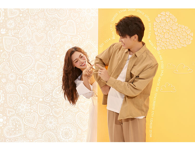 爱情密码,室内创意简约婚纱照
