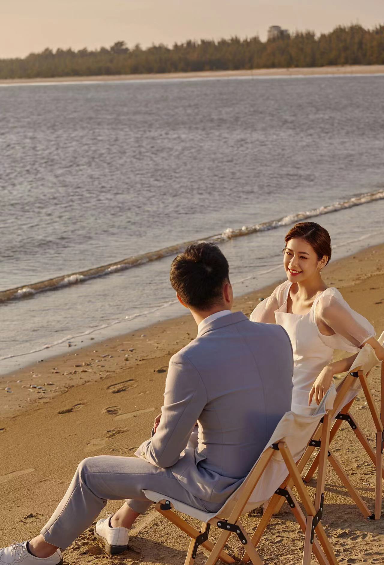 浪漫至上，海边夕阳婚纱照