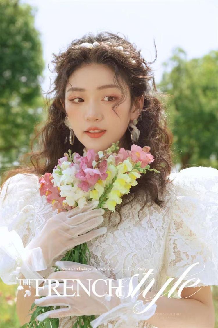 法式外景森系风格婚照 法式油画婚纱照