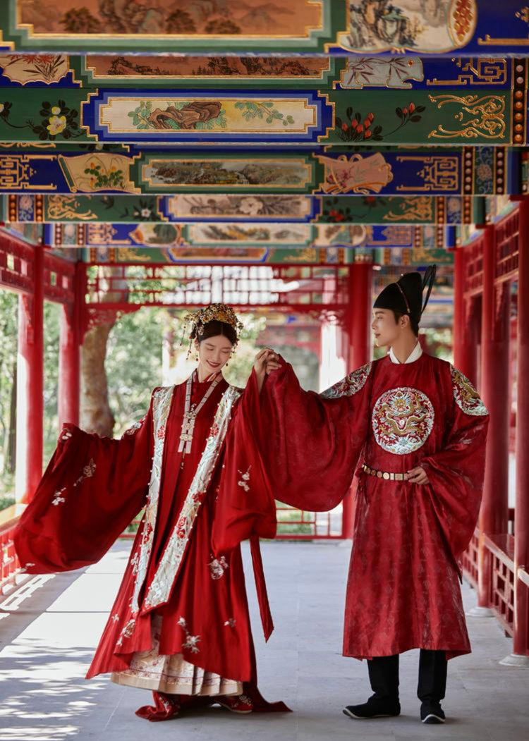 中国唐苑,新中式汉服婚纱照