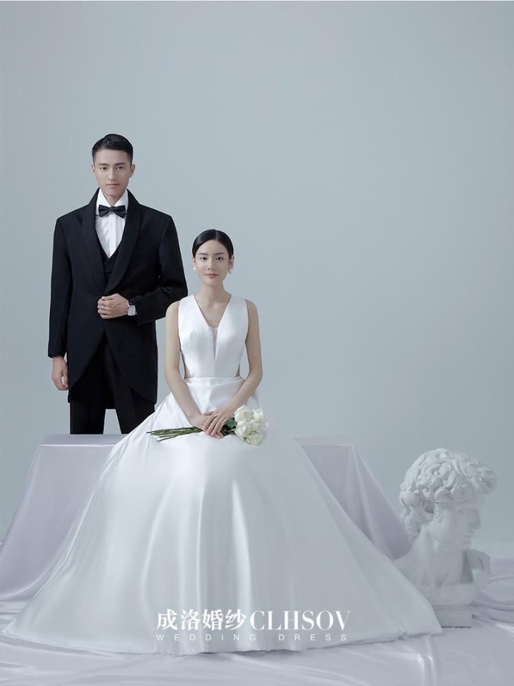 月影主题,室内光影婚纱照 白色婚纱照
