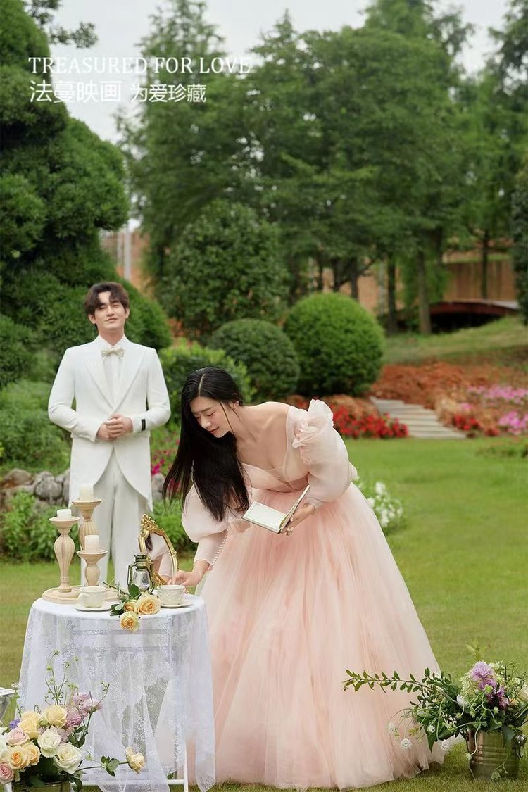 上海婚纱照:莫奈花园主题婚纱照--法蔓映画