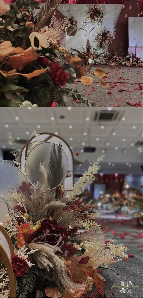 浓情秋色| 红色深秋色系小预算婚礼