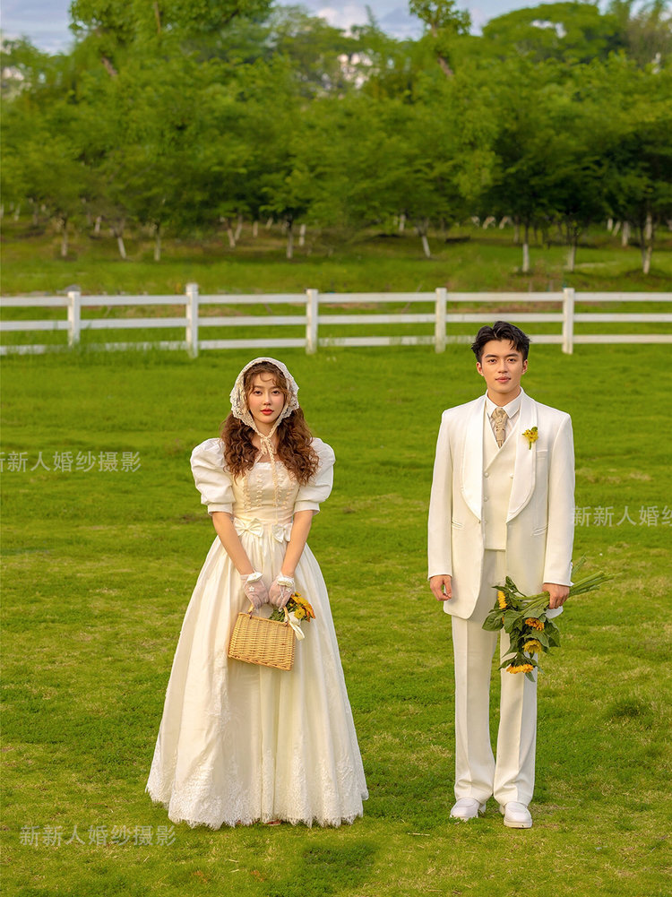 【法式油画风婚纱照】像是油画里走出来的少女!