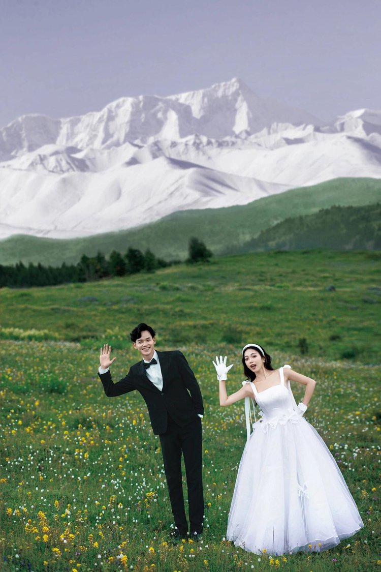 不用去新疆,在川西就可拍摄到的小众山野婚纱照