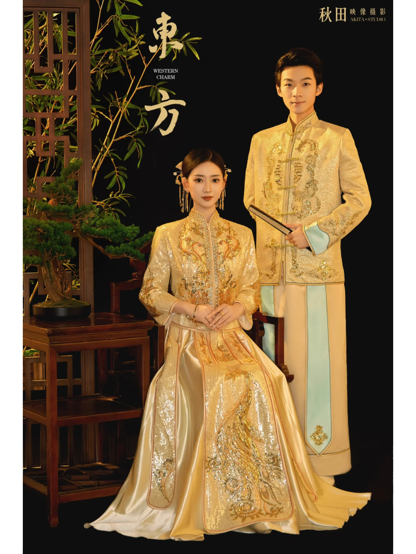中式秀禾服婚纱照，太原婚纱照推荐