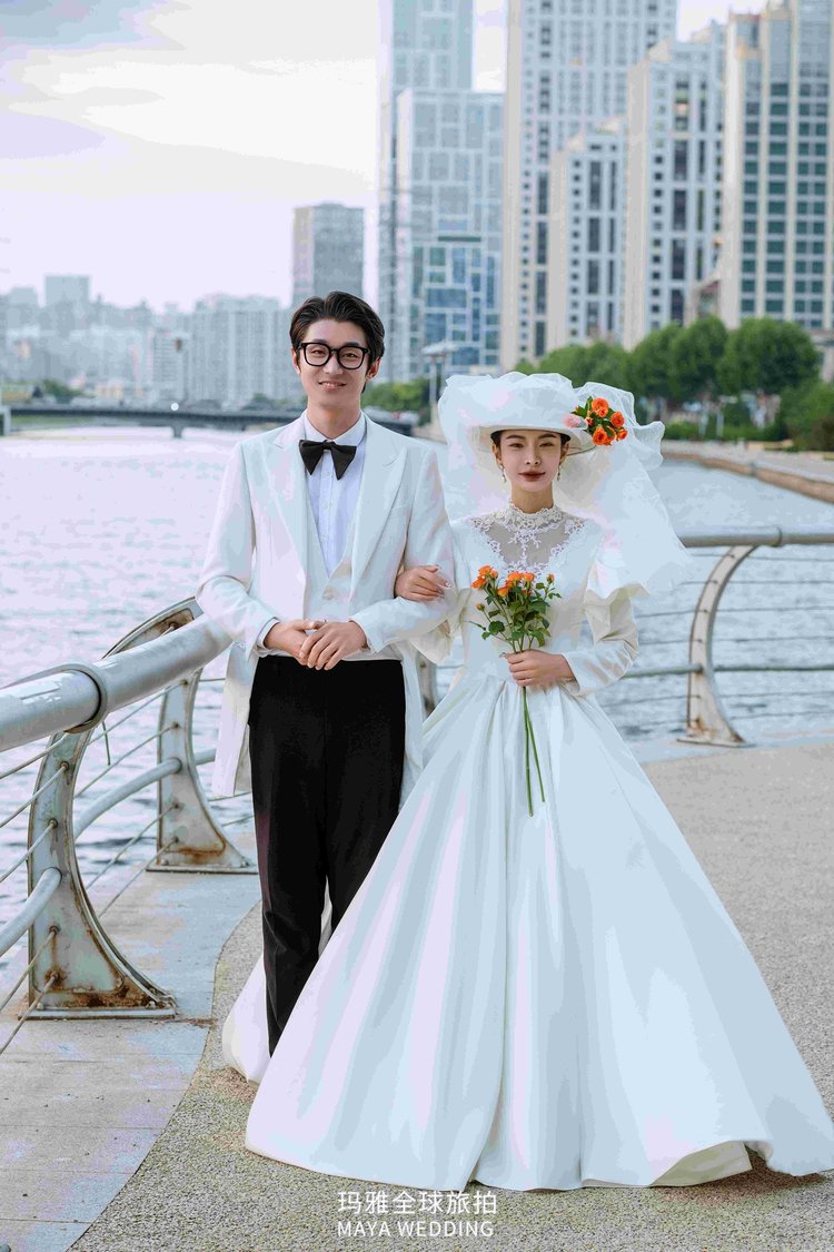 大连婚纱照,法式轻复古婚纱照