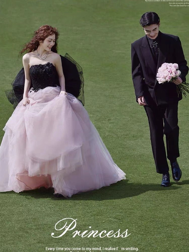 法式草坪婚纱照,当婚纱摄影遇上高贵公主