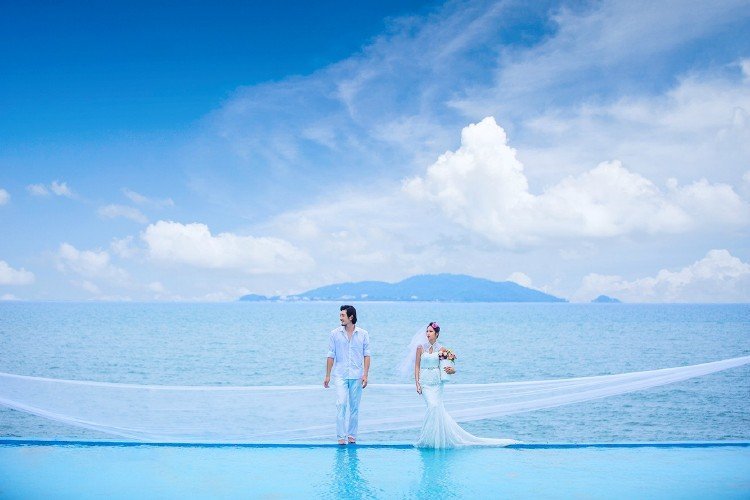 三亚旅拍:海天一色海景婚纱照·摩卡旅拍