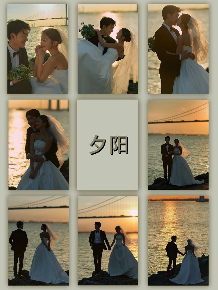 年轻人最爱的夕阳婚纱照,不可错过的光影仪式感