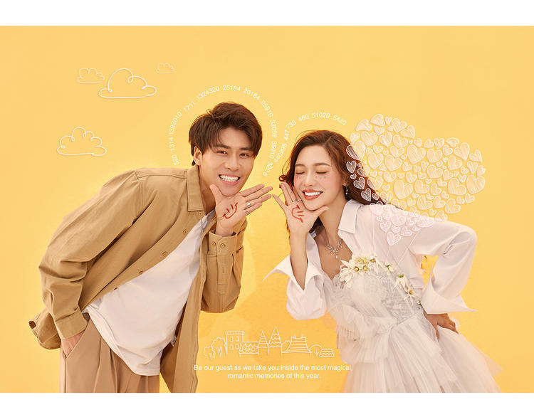 爱情密码,室内创意简约婚纱照
