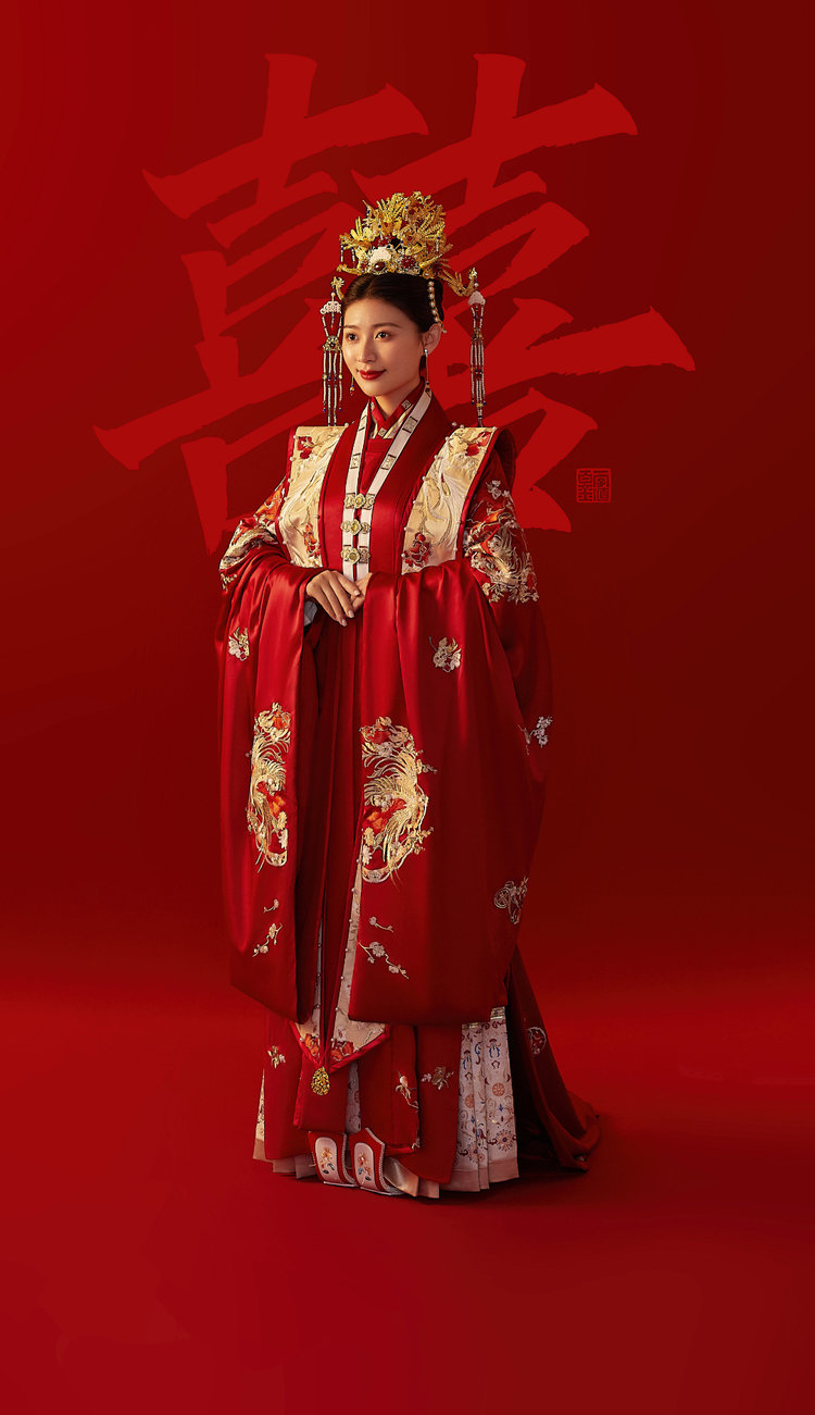 紅色中式婚紗照 邢臺婚紗攝影風格推薦