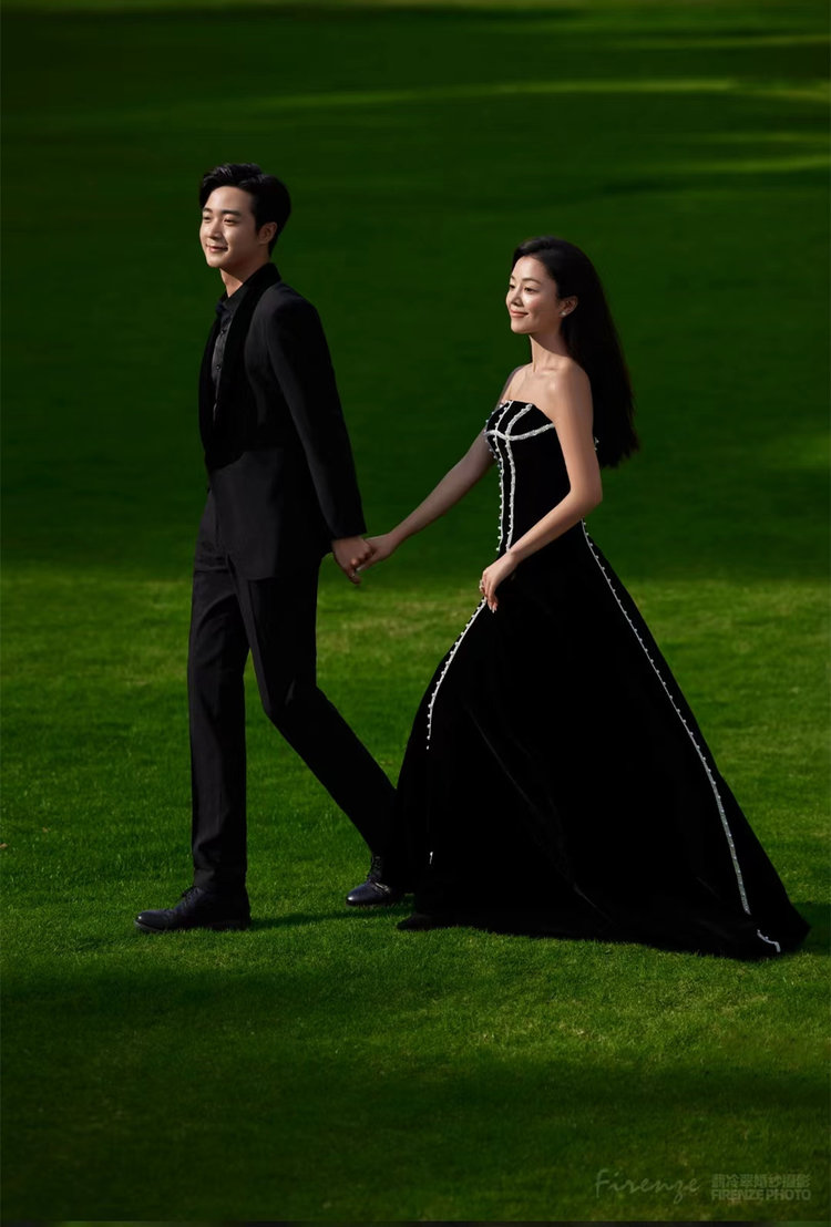 森系黑纱婚纱照,武汉婚纱照