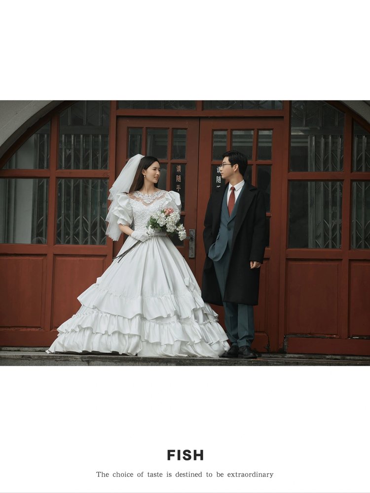 九江婚纱照 谁能拒绝复古港风街拍婚纱照