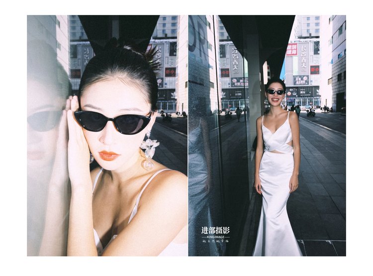 杂志街拍风婚纱照 击中审美啊