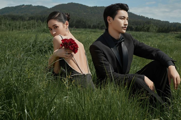 荆棘玫瑰森系婚纱照