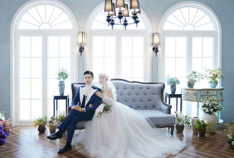 天津婚纱摄影-欧式城堡婚纱照-内景主纱婚纱照