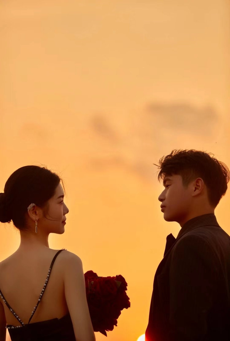 浪漫夕阳婚纱照,丛先生&梁女士