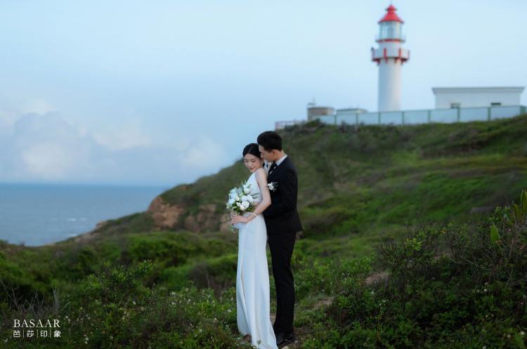 天涯海角婚纱照拍摄 海景风车夕阳婚纱照
