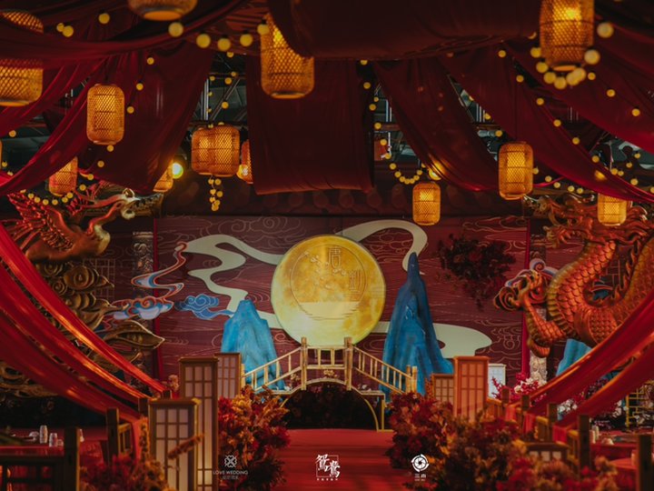 红色系中式婚礼,是属于中国古典浪漫