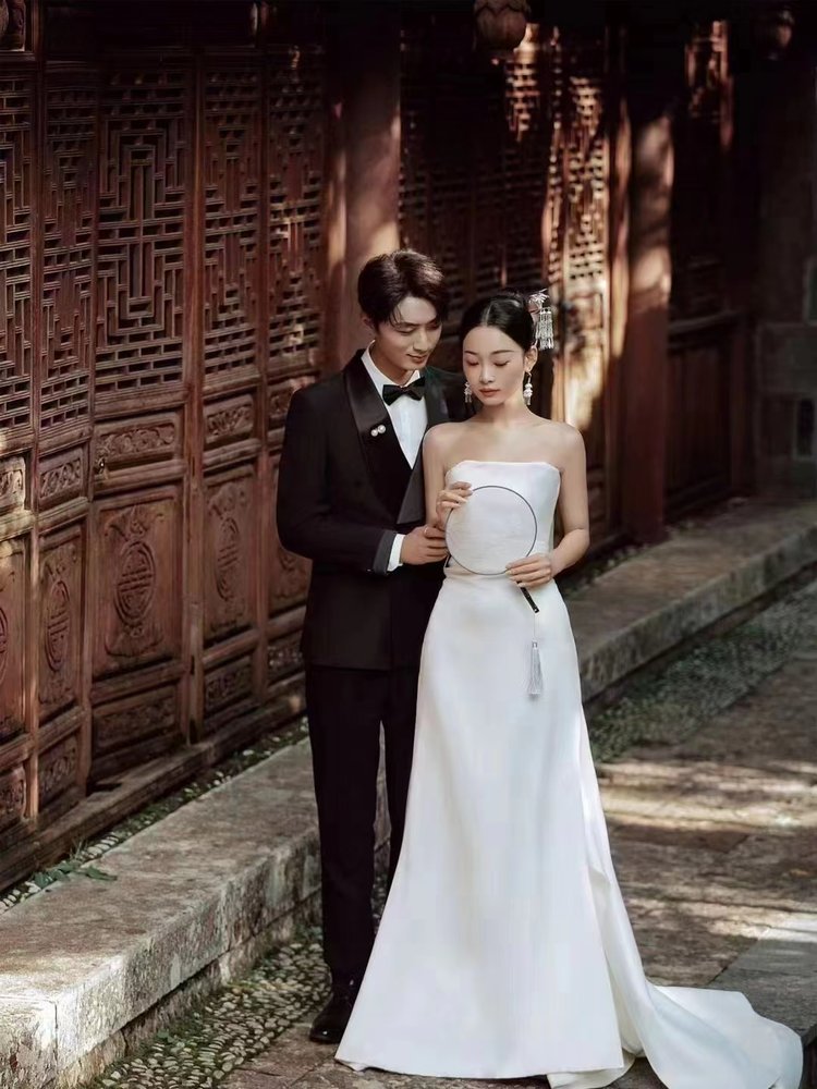 东河古镇,复古小镇主题婚纱照
