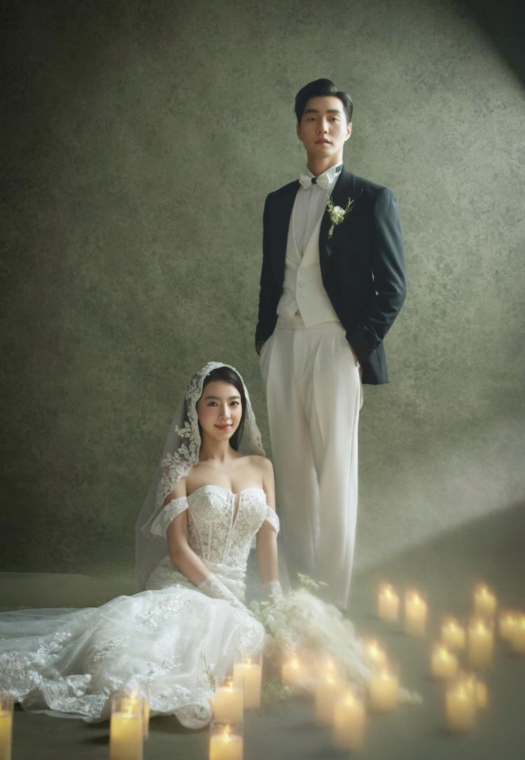 寄托了美好爱情的婚纱照 复古优雅婚纱照